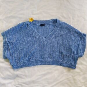 Urban Outfitters Blue Knitted Crop Top